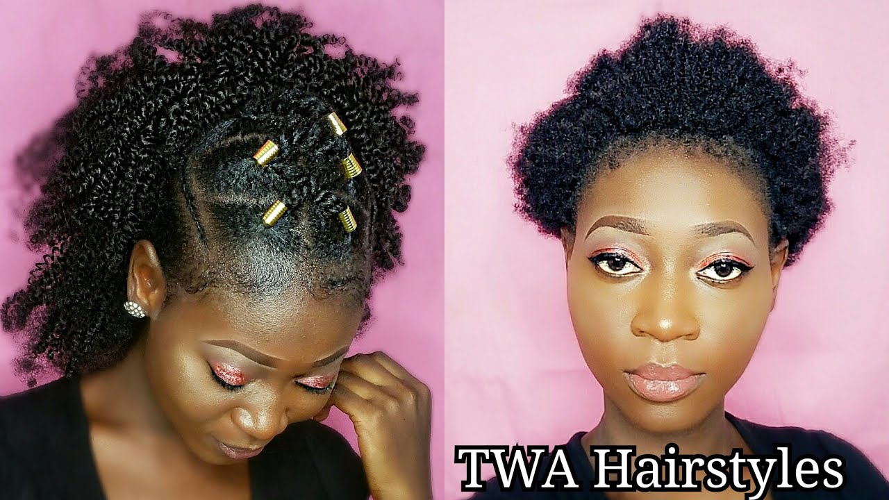 How To Do Easy Rubber band Hairstyles For 4c TWA Hair | 5 Min Back To ...
