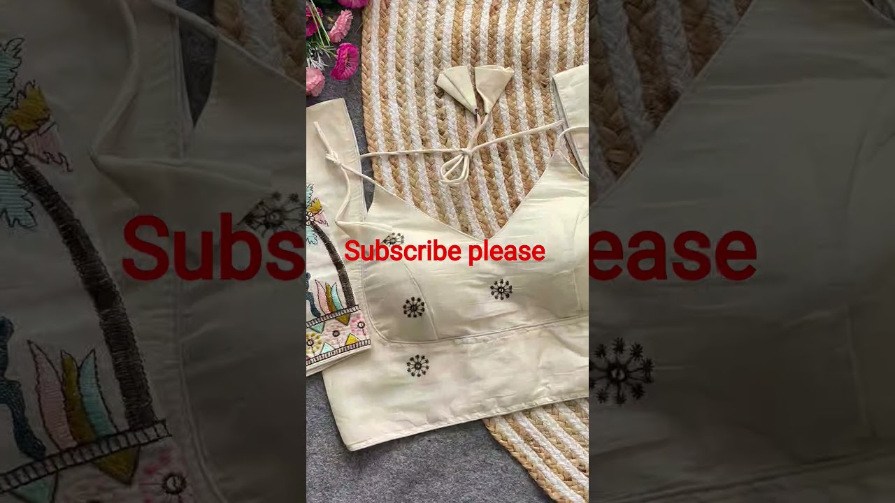 #new#letest#khadi✨ cotton#fabric#with#thered#work#sabhyasachi#style#stiched💫#blouse#online ✨✨#🛍️🛍️🔥🤗