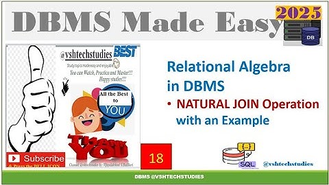 NATURAL JOIN Operation from Relational Algebra | DBMS