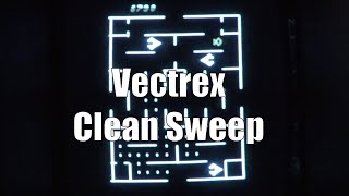 Clean Sweep - Vectrex - Pac-Man Vector Graphics Clone Retro Gameplay