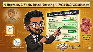 4 Metrics. 1 Week. Blind Testing → Full RAG Validation | PromptFoo Setup for SDETs