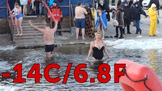 #Водохреща 2021: -14C #Оболонь, #ОболонськаНабережна 3/5 #iceswimming #polarbearplunge2020 #Epiphany