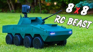 I made an 8x8 RC APC - 3D Printed Brushless Car Build Tutorial