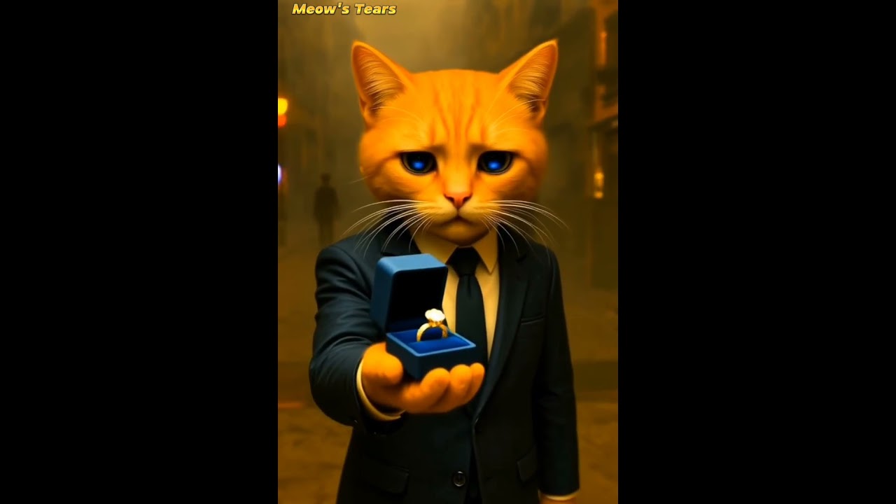 Meow the cat was left by his love because he was poor 💔🐾 