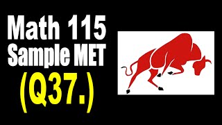 Q37 MET115 Factor Quadratic Expression