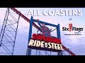 All coasters at six flags america  onride povs  front seat media