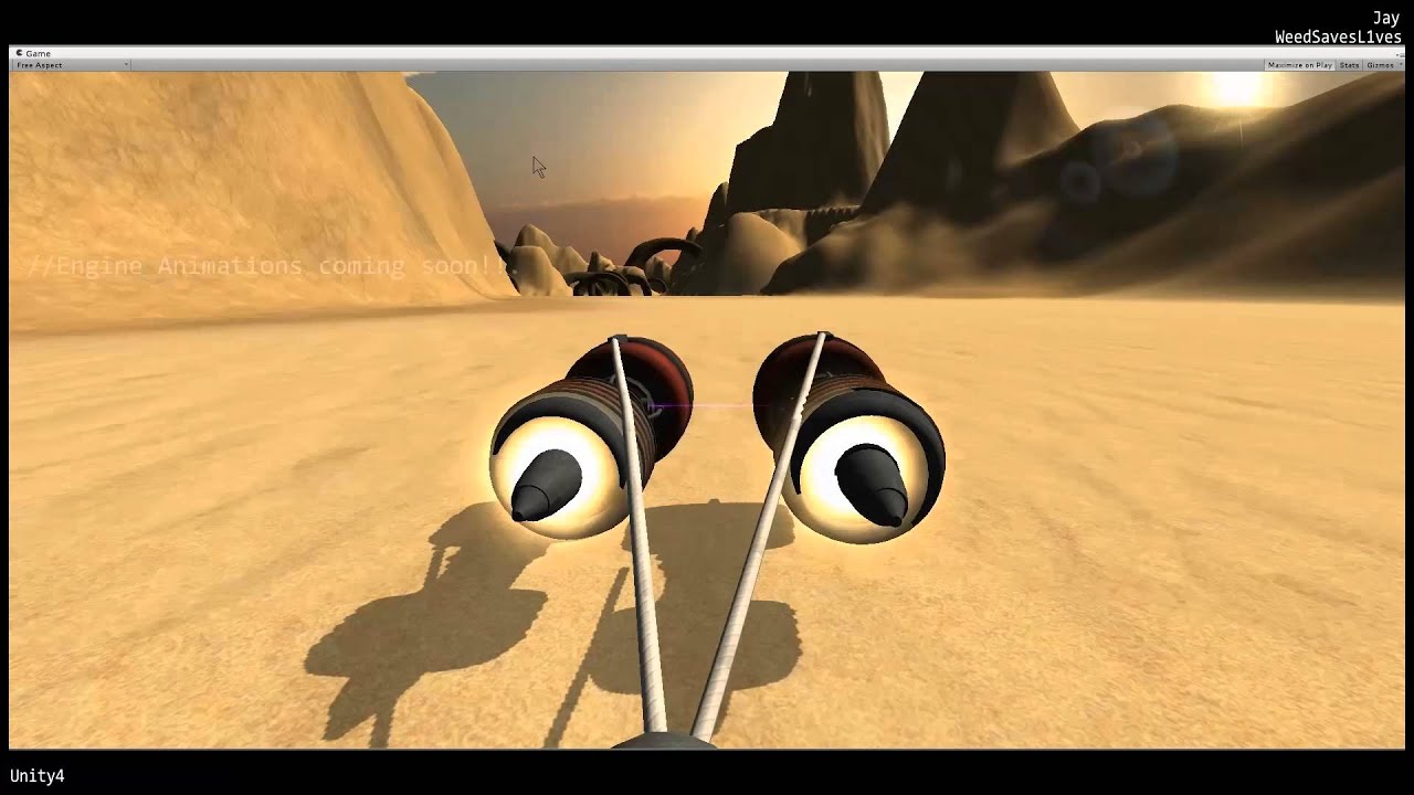 Unity 4 - Star Wars Pod racer Project - YouTube