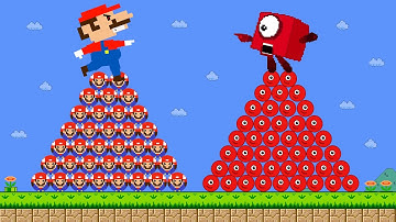 MINI GAME: Mario vs Numberblocks 1 in Nintendo Switch - Angry Bird & Marble Race | Game Animation