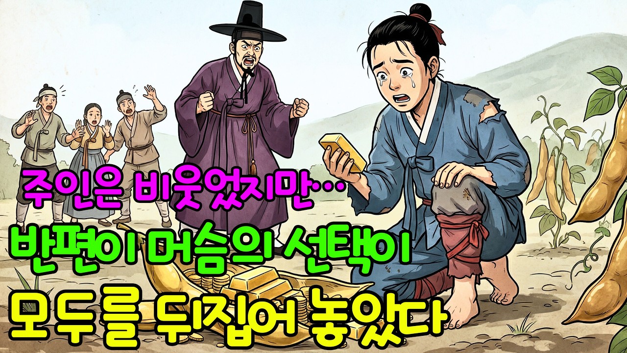 반편이 머슴이 끝내 버리지 못한 썩은 콩자루, 하룻밤 뒤 아무도 예상 못한 기적이 나타났다 | 야담 | 조선야담 | 민담 | 설화 | 전래동화 | 오디오북