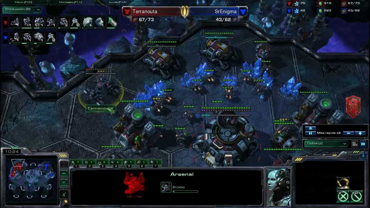 Starcraft II | TES | Liga Oro-Platino | Semifinales | Terranouta vs SrEnigma | Game 1 | TvT