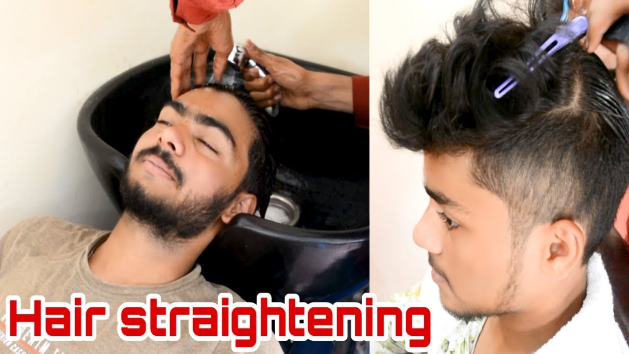 Hair straightening tutorial for boys Rebonding Smoothning 2019