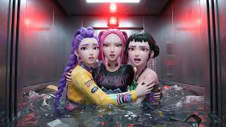 Huntrix Was Trapped In A Flooded Elevator 🚨💦 Kpop Demon Hunters | Official Music Video