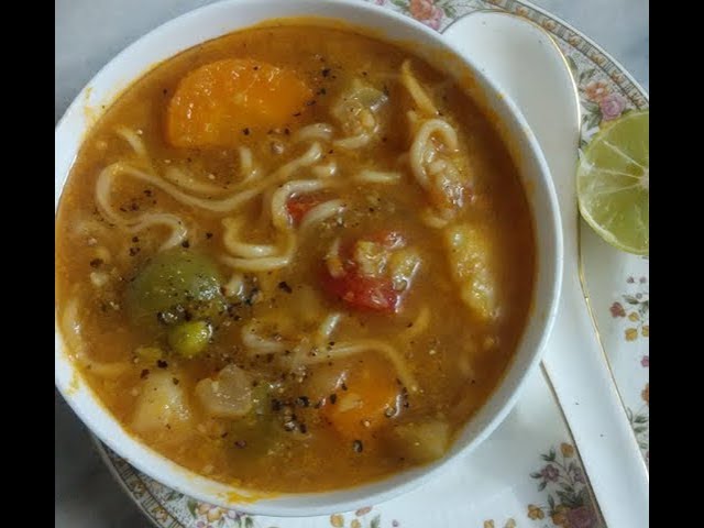 Healthy Mix Vegetable Noodle Soup! | Cookery Bites