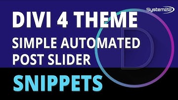 Divi Theme Simple Automated Post Slider 👈