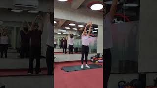 Glimpse of my offline yoga class , warmup session #yoga #fit #gym #warmup #neckstretching