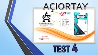 Üçgende Açiortay Test 4 Full Matemati̇k Yayinlari 2020