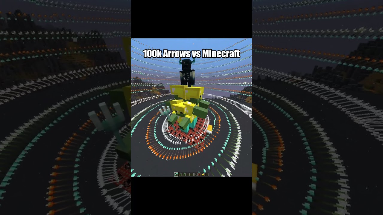 100K Arrows vs Minecraft🔥 #minecraft #shorts