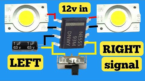 How to Make Right and Left Signal Circuit Using NE555 IC.