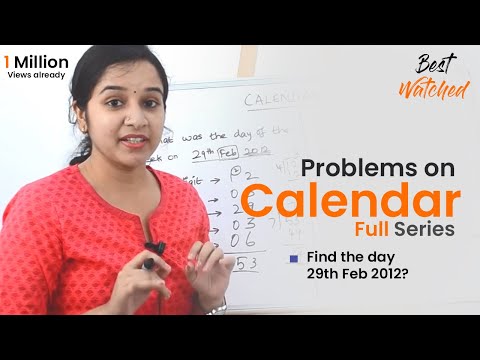 Aptitude Made Easy   Problems on Calendar full series, Learn maths #StayHome
