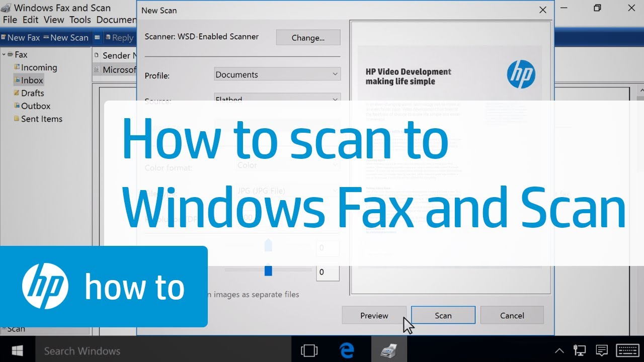 hp scan program windows 10