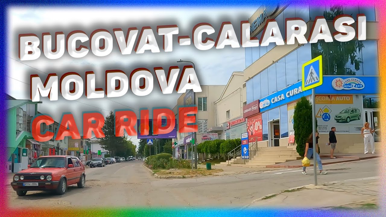 From The Bucovat Village To The Calarasi Town. Car Ride. Republica Moldova. Dance music
