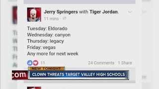 Clown threats include multiple local high schools