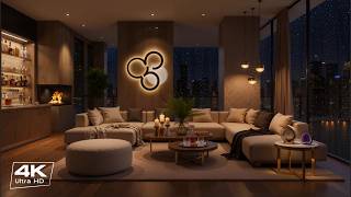 Berlin After Dark 🌧️ Elegant Jazz Piano, Soft Rainfall & Cozy Fireplace Ambience for Restful Sleep screenshot 5