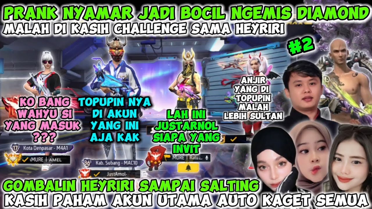 PRANK NYAMAR JADI BOCIL NGEMIS DM MALAH DI KASIH CHALLENGE 😱 GANTI PAKE AKUN UTAMA AUTO KAGET SEMUA😂