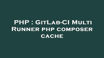 PHP : GitLab-CI Multi Runner php composer cache