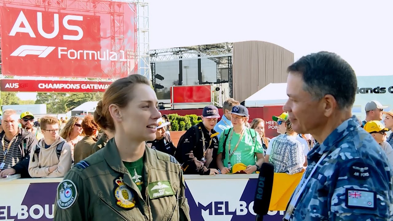 Meet Australian First Female F/A-18 Hornet Fighter Pilot Flt Lt "Swat" at STEM F1 Grand Prix2019