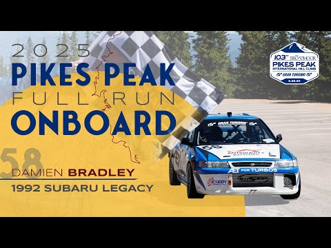 Rookie Damien Bradley Takes 3rd in TA1 in Turbocharged Legacy | Pikes Peak Race Day Onboard 2025