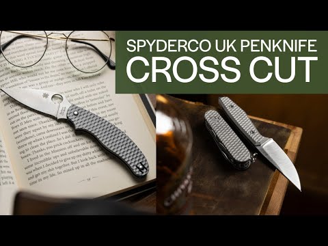 : Cross Cut Griffschalen Titan für Spyderco UK Penknife