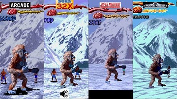 Primal Rage Blizzard Comparison Part 2 Arcade VS 32X VS SNES VS Megadrive Console VS Console