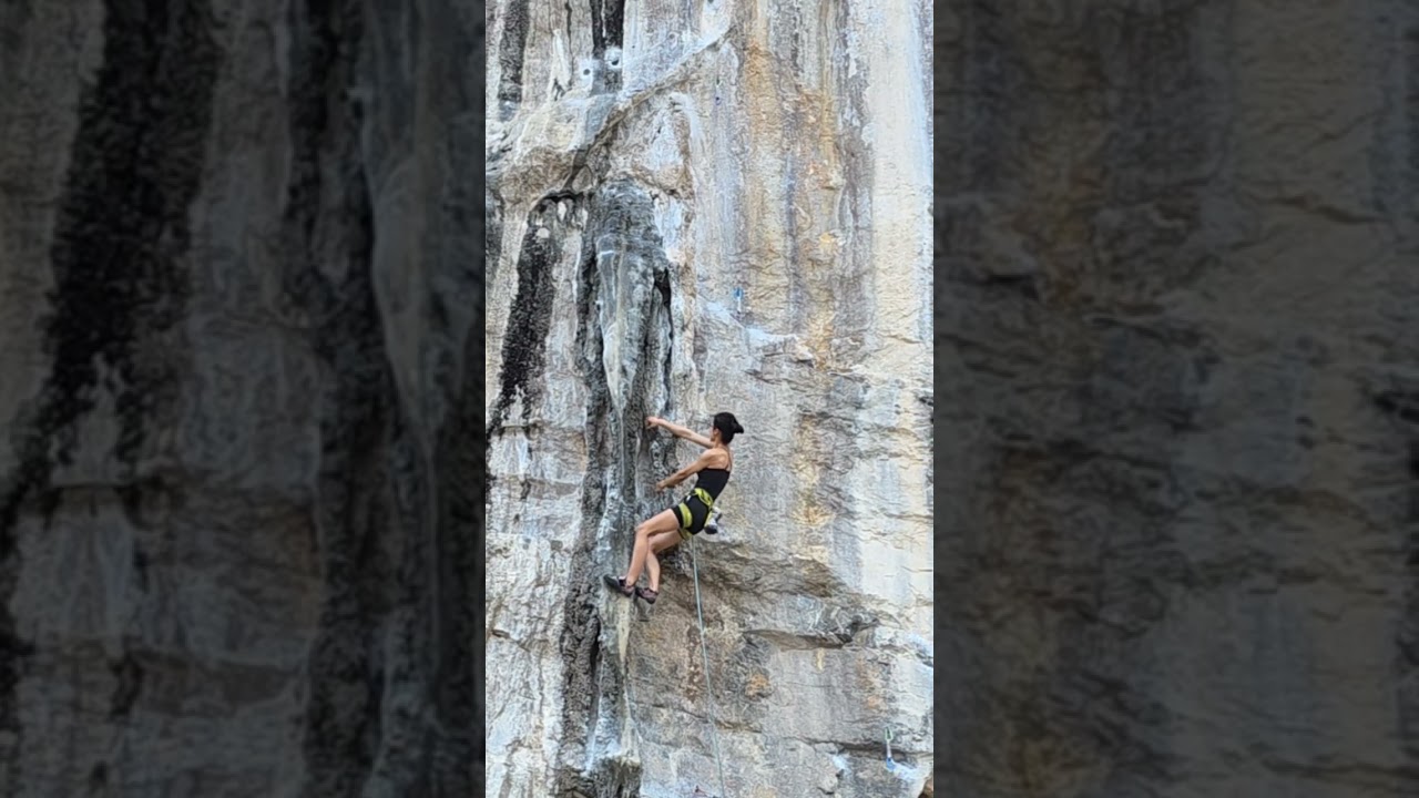 Mai Mee Fahn (7a+) Tonsai Beach Krabi Thailand Yoon Eunmi Climbing Club 2026.02.25