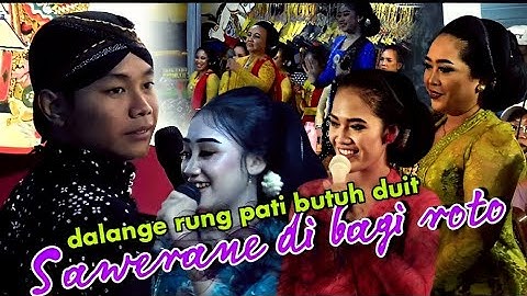 Gadhing Lintang Kairo dapet saweran di bagi roto karo sinden wargo laras, sifate wis podo pak seno