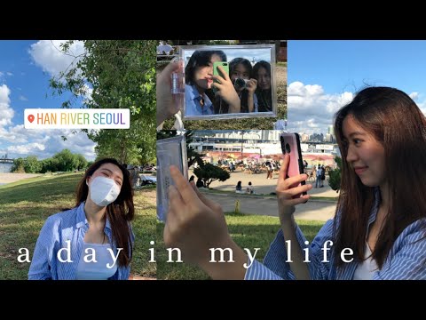 I went to a picnic by the Han River with High School friends 🌿🍀 (ft. a Korean college student life)