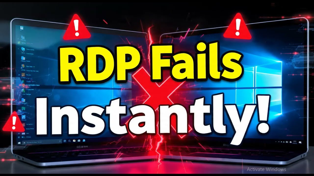 RDP connects but immediately fails between two hosts – UltraVNC also broken