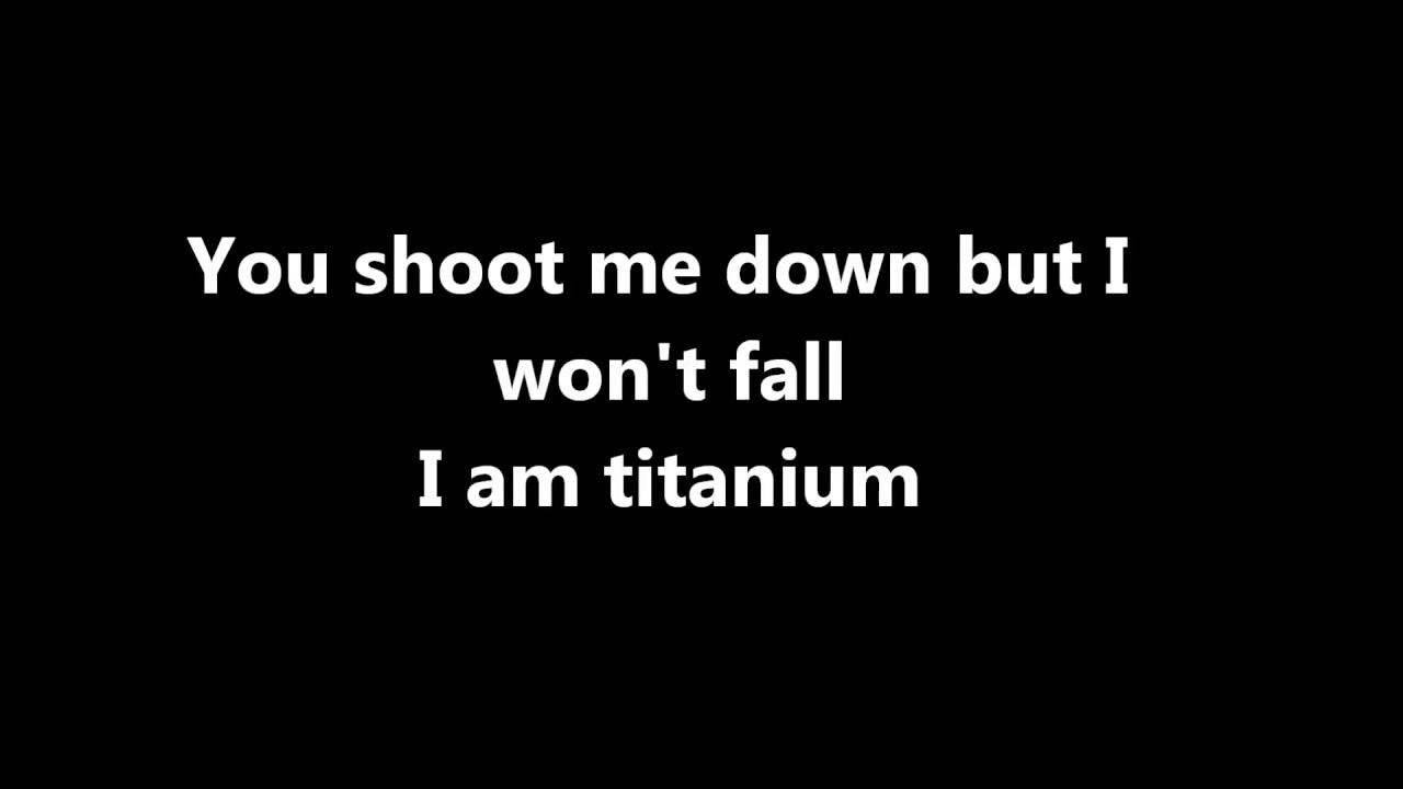 Titanium with Lyrics
