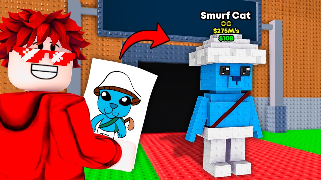 Dibujé BRAINROTS ILEGALES para CONSEGUIRLOS en Steal a Brainrot... (SERVER ADMIN)