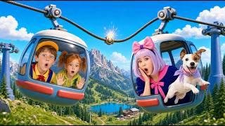 don t jump cable car kids get stuck high sky kids funny
