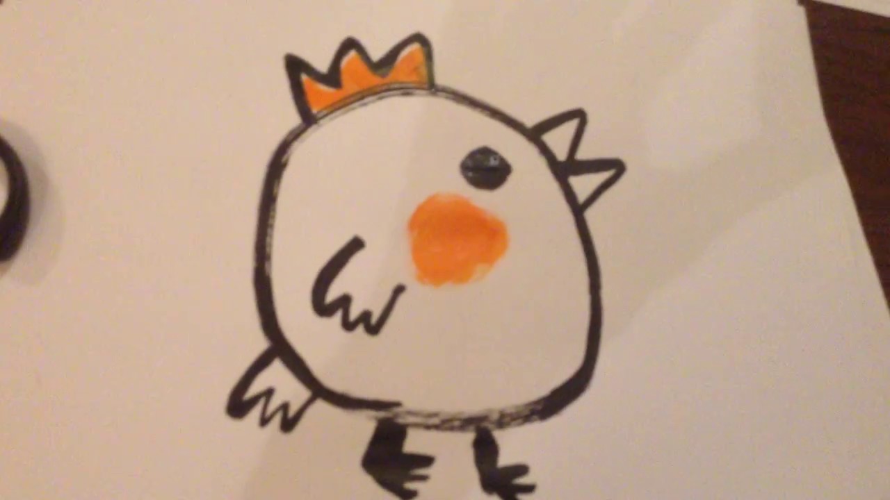 年賀状 ニワトリの書き方 酉の書き方 簡単 イラスト かわいい 2017干支 下関 弘々家 Youtube