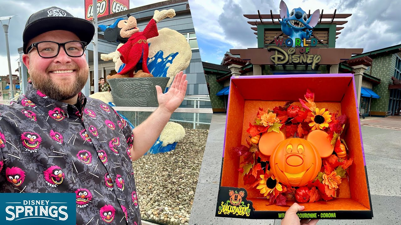 Disney Springs | NEW Mickey Pumpkin Wreath & Moving Update | Disney Halloween | Gideon’s Cookie