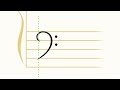 How to draw the bass clef symbol
