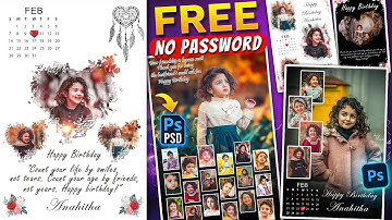 5 Free Birthday & Wedding Anniversary Customized Photo Frame PSD Templates | Collage Photo Frame