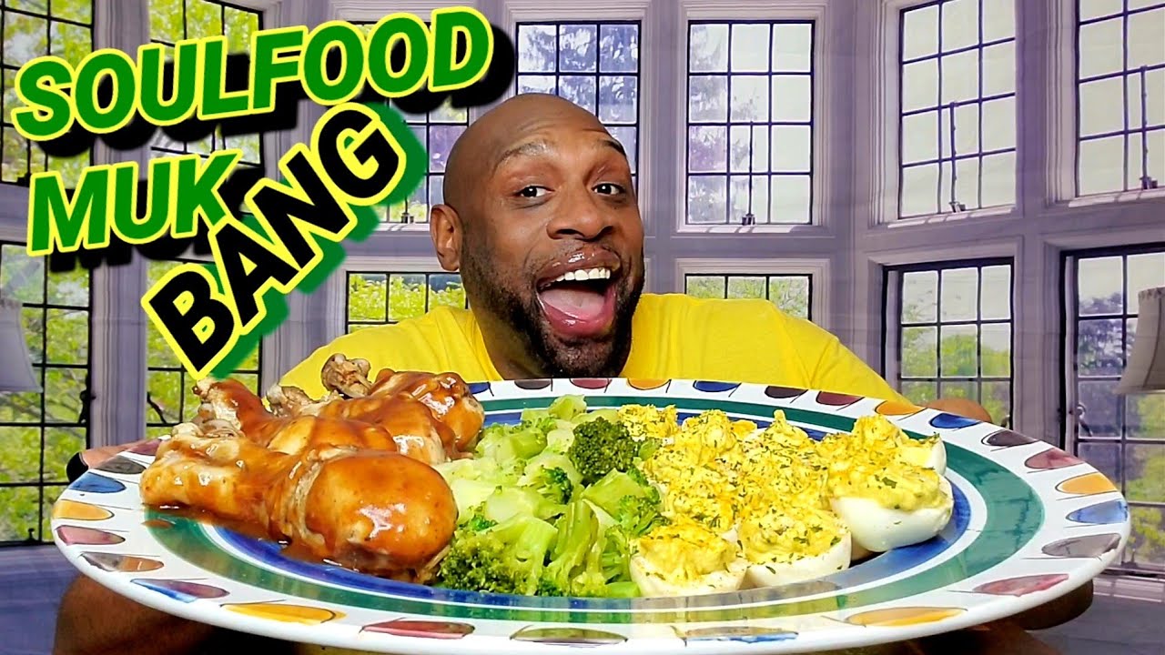 SUCCULENT SOUTHERN STOVE TOP BBQ CHICKEN SOULFOOD MUKBANG 먹방 EATING