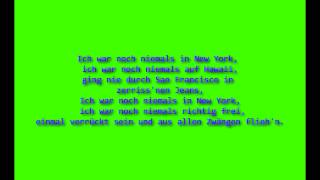Udo Jürgens Ich war noch niemals in New York Lyrics