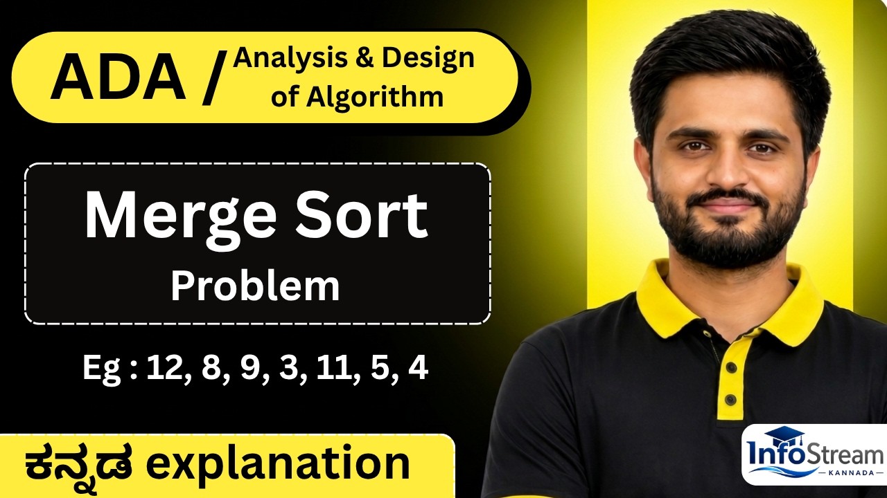 Merge sort sorting , part 5 |Data structures & Algorithms | VTU, All ...