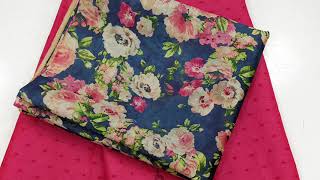 Designer Plain Saree in Digital Print Blouse Fabric screenshot 5