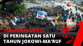 Breaking News! Peringatan Satu Tahun Jokowi-Ma'ruf, Mahasiswa Lantang Teriakan Orasi | tvOne
