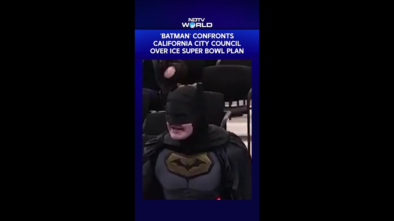 'Batman' Confronts California City Council Over ICE Super Bowl Plan